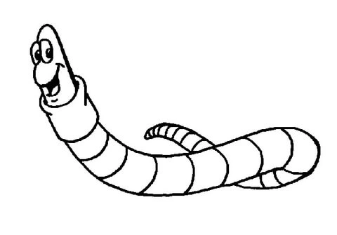 Coloring page smiling bee caterpillar Maja